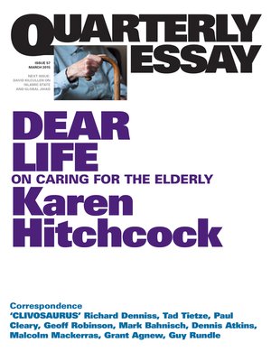 cover image of Quarterly Essay 57 Dear Life